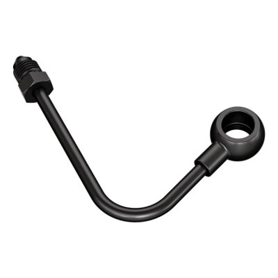 Goodridge ABS adapter front. Black plated carbon steel