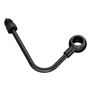 Goodridge ABS adapter front. Black plated carbon steel