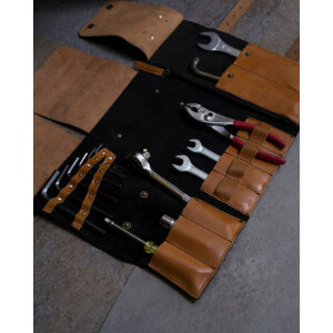Tripmachine Tool Roll black/vintage tan