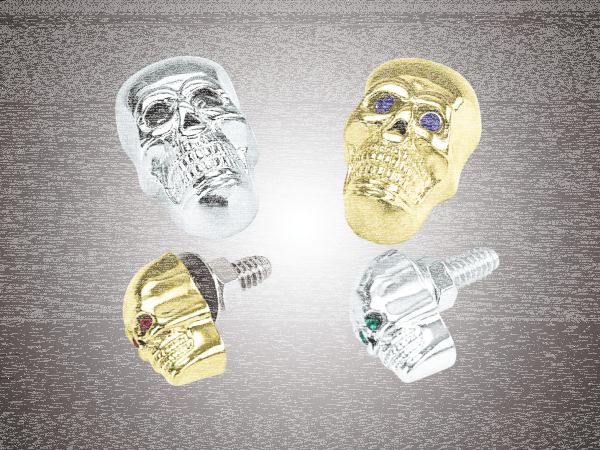 GZP Skull krommet Lrge chrome plain eyes (FR)