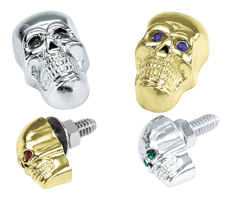 GZP Skull krommet Large chrome red eyes (FR)