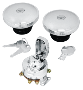 GZP Gascap set late  chr w/key+ig.switch (FR)