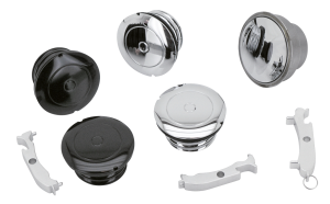 GZP Chr screw-in flush mnt gas cap w/bun (FR)