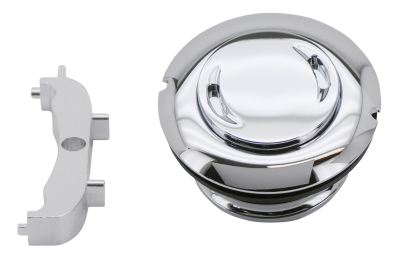 GZP Chr flushmount 1.5" gascap w/paintsv (FR)