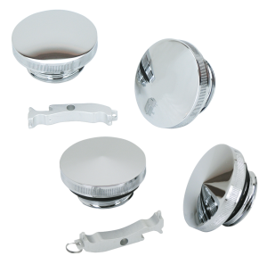 GZP Chr Pointed gascap & paint saver Set (FR)