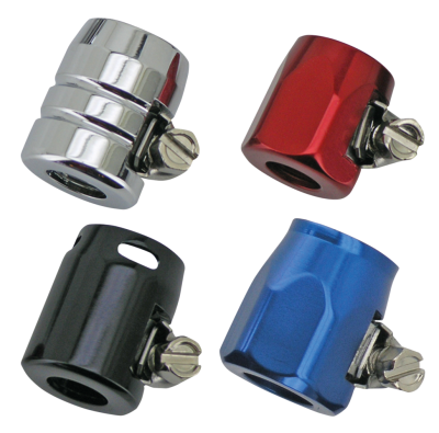 GZP 6Pck Round hose end 1/4"+5/16"ID Blu (FR)