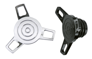 GZP Chrome cam style spinner cap vented (FR)