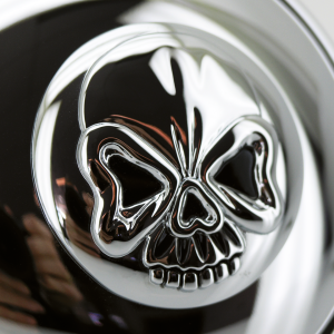 GZP Chr Skull lock gas cap 97-e18 vented (FR)