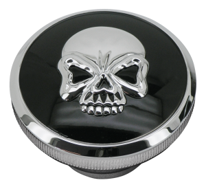 GZP Skull blck/chrome Gas cap set 84-96 (FR)