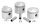 GZP Piston, pin & clips XL1000 +.070" (FR)