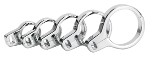 GZP Chrome Billet Alum. Cable clamp 1.25 (FR)