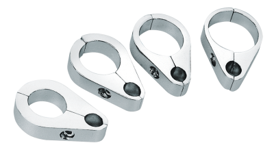 GZP 1" Clutch cable clamp chrome plat (FR)