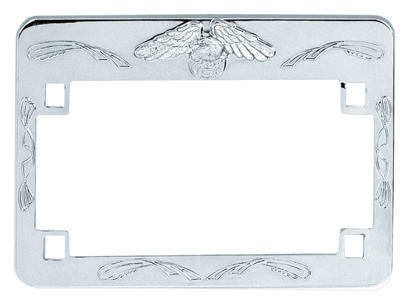 GZP License plate frame eagle chrome (FR)