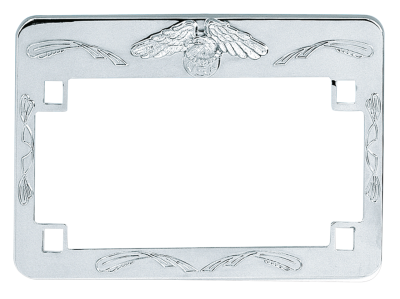 GZP License plate frame eagle chrome (FR)