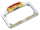 GZP License frame w/lite chr/gold (FR)