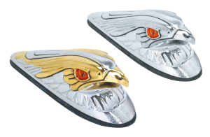 GZP Eagles head fender ornament chro (FR)