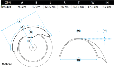 GZP Long skirt Ground Pounder fender (FR)