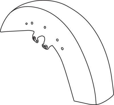 GZP Front fender FLH/T14-UP w/trim holes (FR)