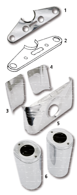 GZP Upper cvr wide-glide Stainl.3 1/2" c (FR)