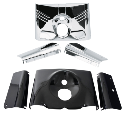 GZP Chrome headlight tins FLST (FR)