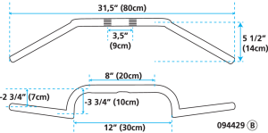 GZP Chrome Clubman Sportster handlebar