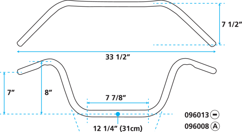 GZP Handlebar Custom low 8-1/2" /w dimp (FR)