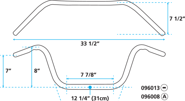 GZP Handlebar Custom low 8-1/2" /w dimp (FR)