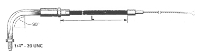 GZP Black BT76 LN=35" 90dgr throttle (FR)