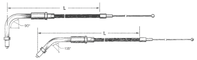 GZP Braided BT81 LN=37" 135? throttle (FR)