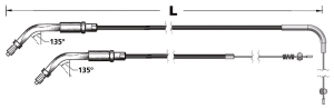 GZP Idle cable ClearCoat HSR86 LN=41" (FR)