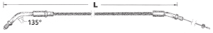 GZP BCC throttle cable HS40 LN=45" (FR)