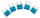GZP 5pck Mini Led detector fuse Blue 15A (FR)