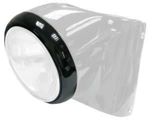Black 7" headlight trim ring (FR)