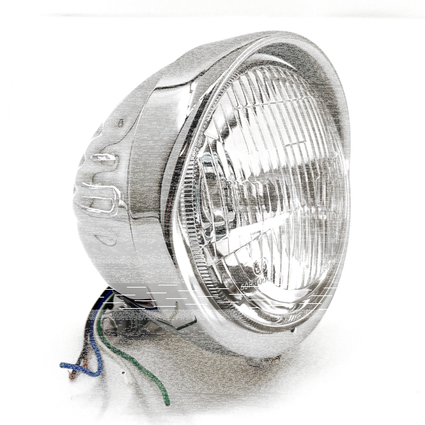 GZP Chrome 6" Headlight H4 55/60 E-ap (FR)