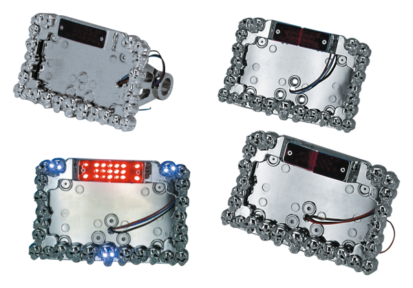 GZP Licenceplate LED chr/w skulls side m (FR)