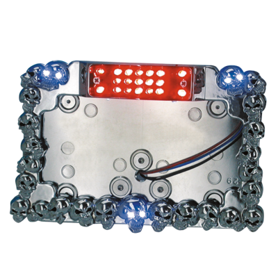 GZP Licenceplate LED chr/w skulls side m (FR)