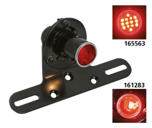 GZP Classic 1" black round taillight w/l (FR)