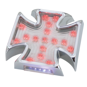 GZP 4" Maltese cross clear lens LED tail