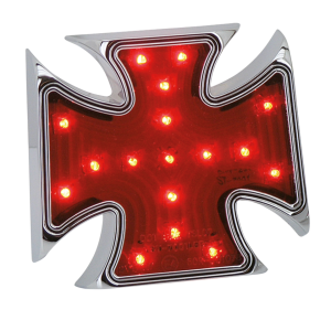 GZP 4" Maltese cross red lens LED tailli (FR)