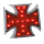 GZP 4" Maltese cross red lens LED tailli (FR)