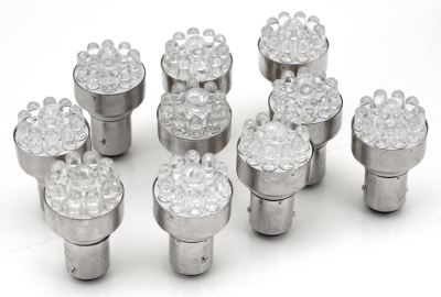 GZP 10pck LED bulb 12V amber dual (FR)