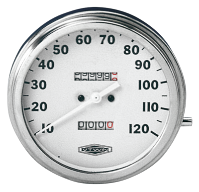 GZP Speedo KPH, White face, 2:1 (FR)
