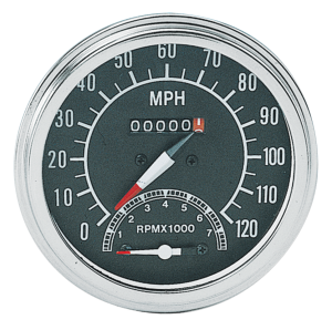 GZP Speedo/Tacho combo KPH, black face, (FR)