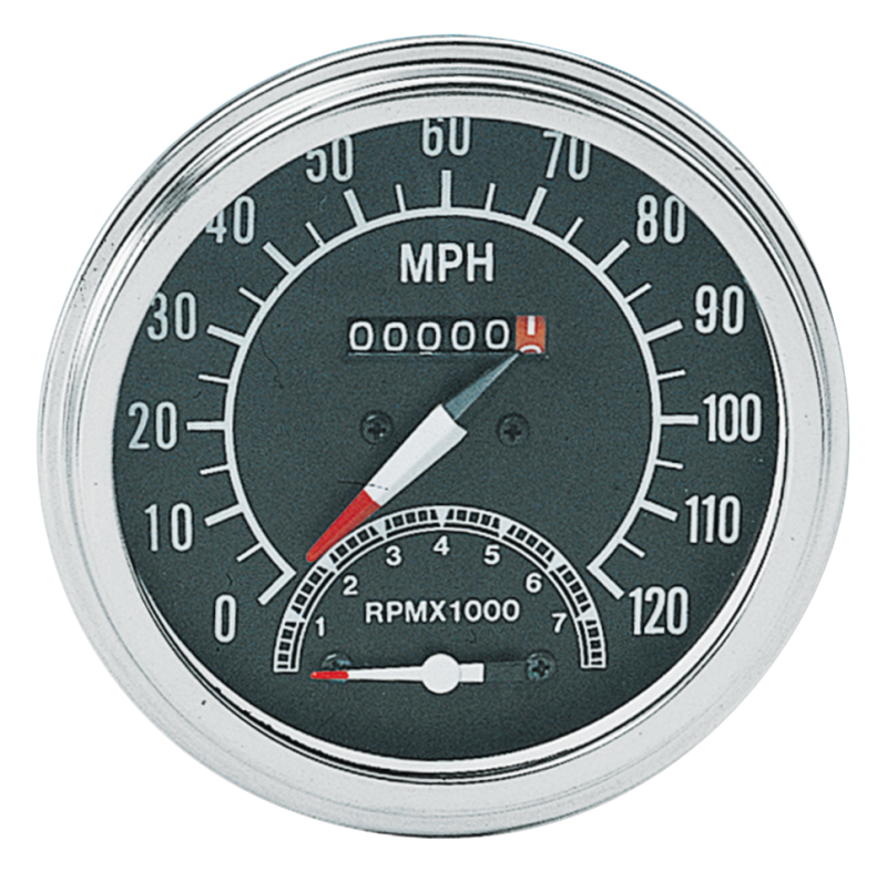 GZP Speedo/Tacho combo KPH, black face, (FR)