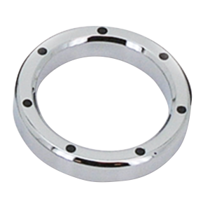 GZP Chrome&Black Dimpled billet bezel 2"