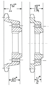 GZP 21T sprocket 1/2" offset BT86-06 (FR)