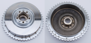 GZP chrome RR brake drum W/sprkt BT63-66 (FR)