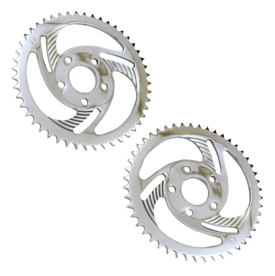 GZP Chrome Swirled sprocket 51T FXR82-85 (FR)