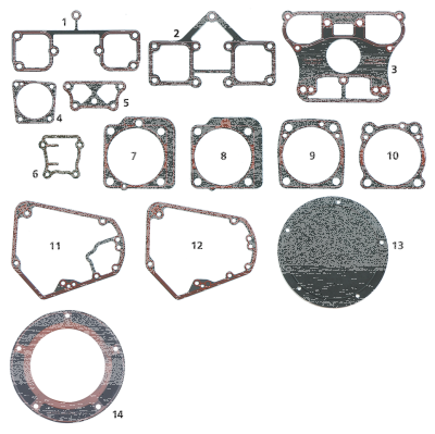Cyl. base gaskets BT66-84 BigBore METAL (FR)