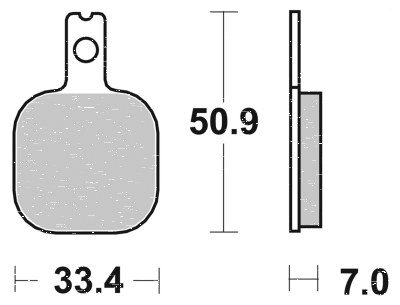 SBS HF Brake pads Billet 6 (6pack) (FR)